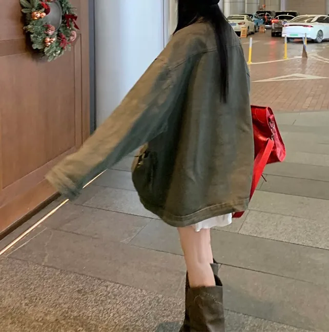 [한정당일배송L] 레브 빈티지 오버핏 야상자켓 상세 이미지 12