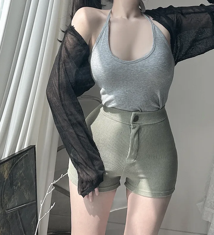 [1+1 할인!] 린조 시스루 볼레로 가디건 여름가디건 볼레로가디건 시스루 니트가디건 크롭 볼레로가디건 상세 이미지 19