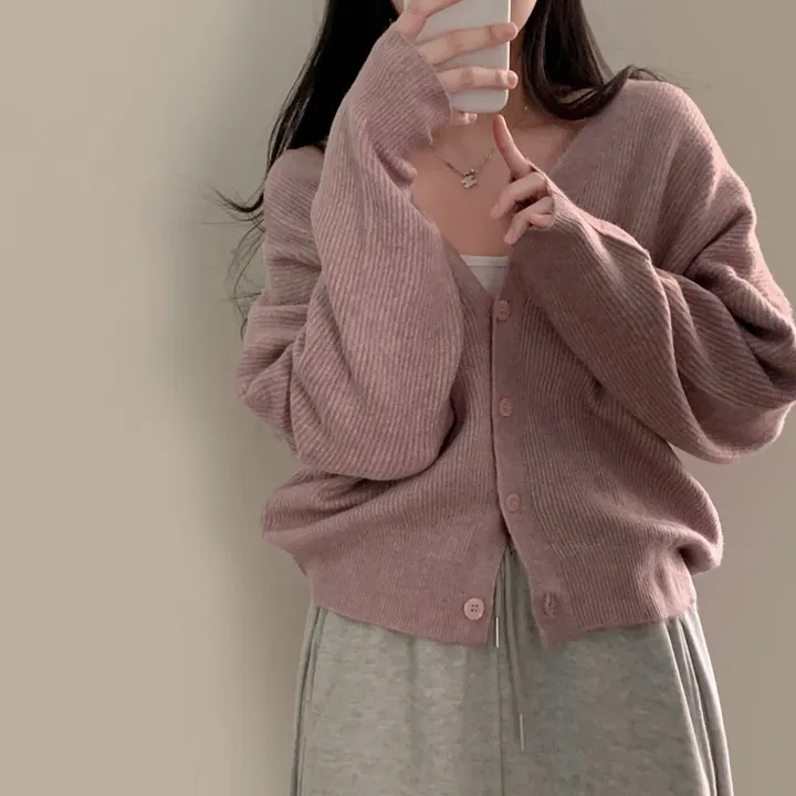 [인생가디건🤍]극여리 루즈핏 울 브이넥 니트 가디건 - 8color 상세 이미지 77