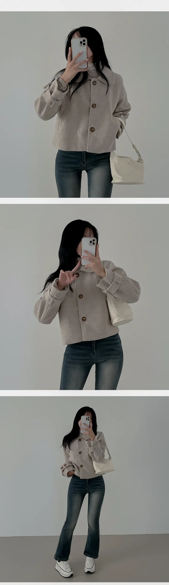 [데일리]카멜 숏 코트 상세 이미지 4