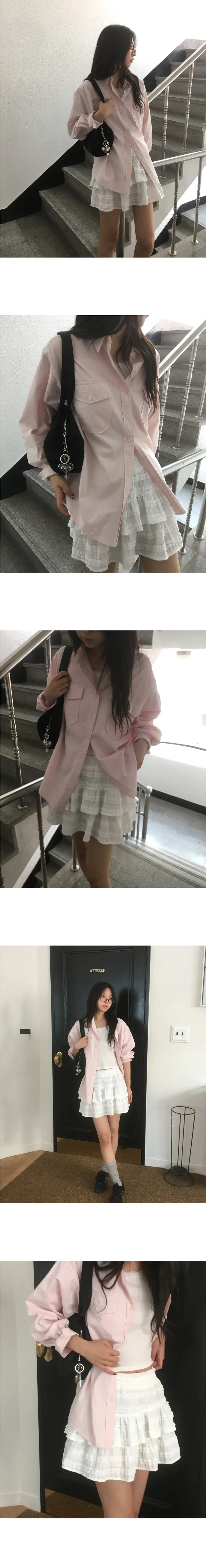 [봄컬러🌸/MADE] 호브 루즈핏 포켓 코튼 셔츠 상세 이미지 7
