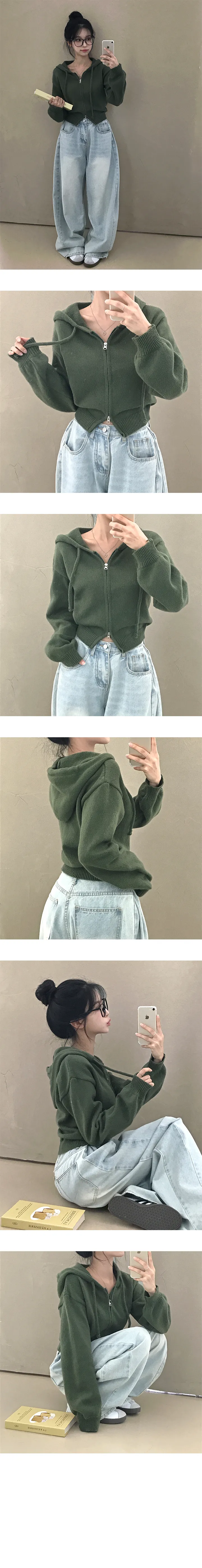 *묶음할인[국내제작/크롭기장] 크런키 투웨이 후드집업 상세 이미지 10