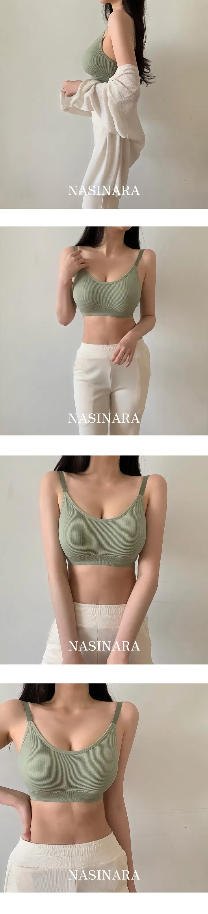 💙2개구매할인💙편안 노와이어 브라탑 브라렛 스포츠브라 캡내장 나시 브라 상세 이미지 5