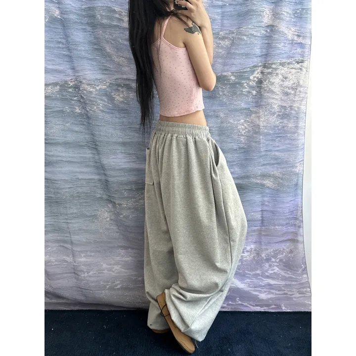 ❤️‍🔥기모선택│업그레이드 ver.│누적판매1,000 돌파 기념│4size!❤️‍🔥[UNISEX/기획특가]사이드 폴드 핀턱 스트링 루즈 와이드 벌룬 트레이닝 팬츠(2color) 상세 이미지 77
