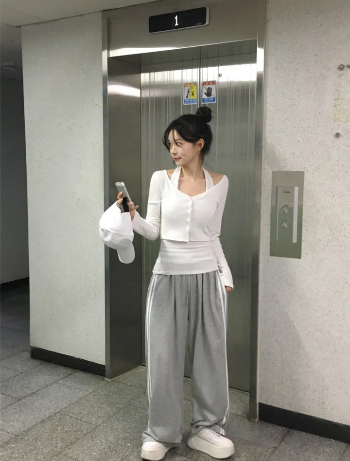 [MADE][2pcs,승모근소멸🤍] 키싱 홀터넥 나시 가디건set (4color) 상세 이미지 29