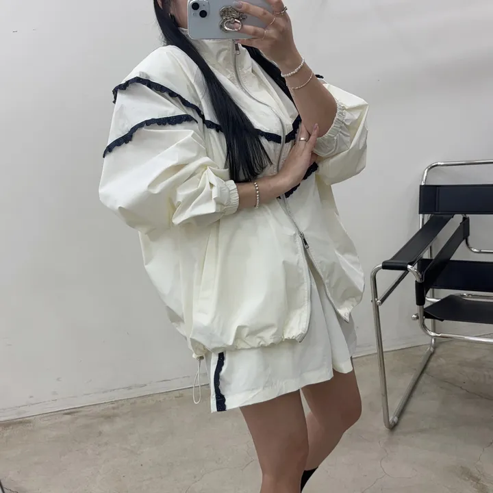 세트할인 / 레이스 오버핏 점퍼 아노락세트 4col 상세 이미지 9