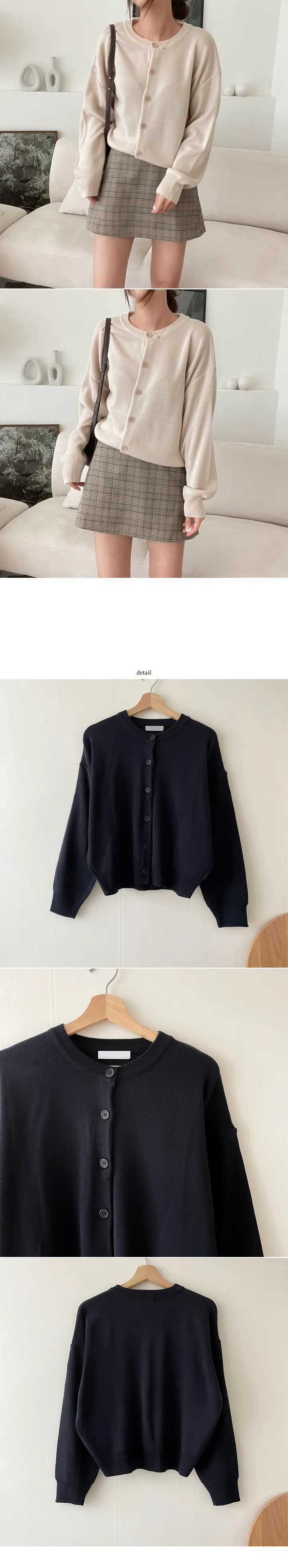 (12color/루즈핏) 포포 라운드 가디건 상세 이미지 8
