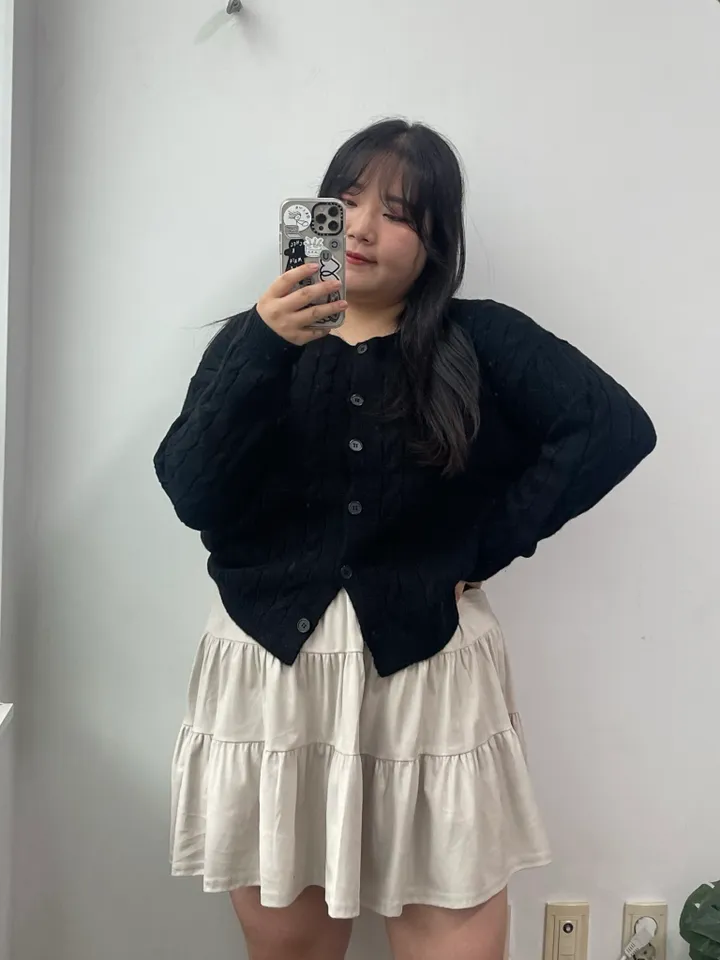 🚀당일출발🚀빠른배송📦 [~110size/빅사이즈] 라운드넥 꽈배기 도톰 단추 니트 가디건 상세 이미지 103