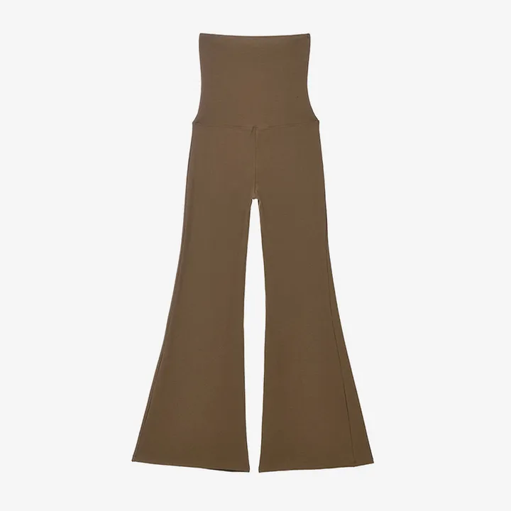 High Waist Bootcut Pants (Brown) 상세 이미지 6