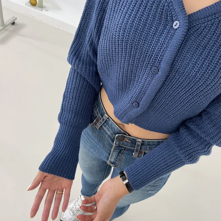 [best가디건✨]루나 하찌 크롭 브이넥 가디건 상세 이미지 9