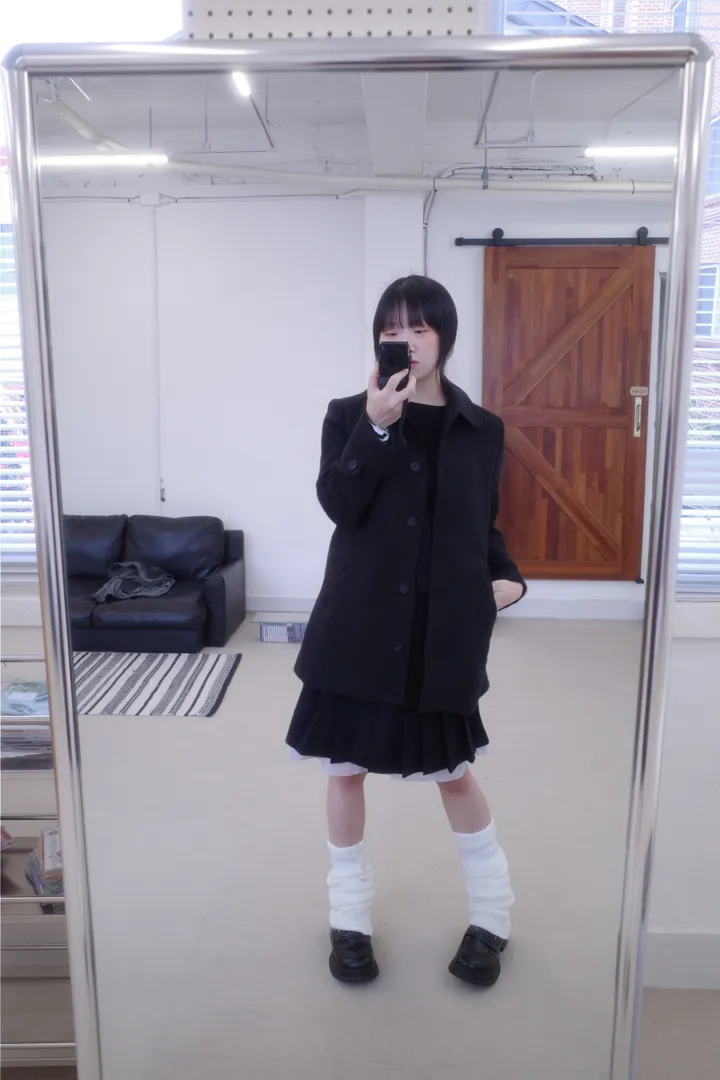 하누 레귤러 하프 코트 상세 이미지 5