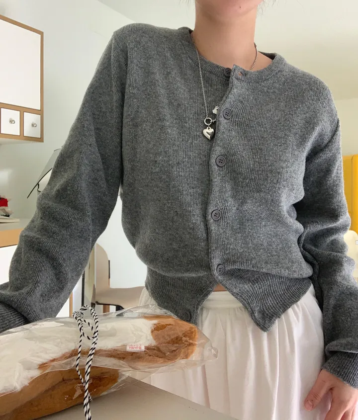 basic round cardigan (5color) 상세 이미지 8