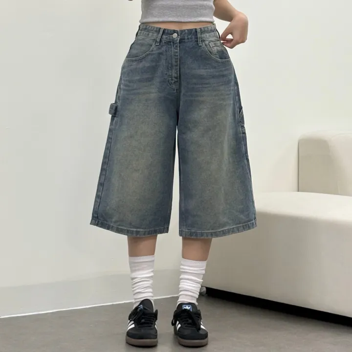 [카펜더버뮤다🐰/숏&롱/~2XL] 아일렛 카펜더 5부 7부 버뮤다 데님 숏팬츠 여름반바지 기장선택 남녀공용 하체커버 빅사이즈 (5Col) 상세 이미지 24