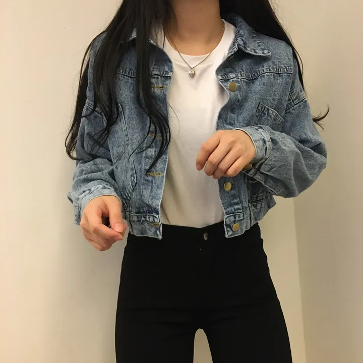 [ 봄/가을필수템 ] 뒤태 여신 루즈핏 숏 청자켓 상세 이미지 5