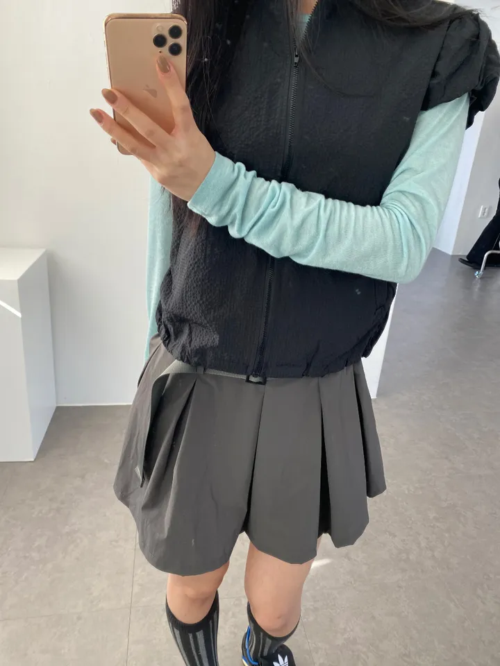 3일만할인[자체제작🍑국내고퀄/러블리룩📸] 시어서커 퍼프 셔링 반목 바람막이 상세 이미지 32