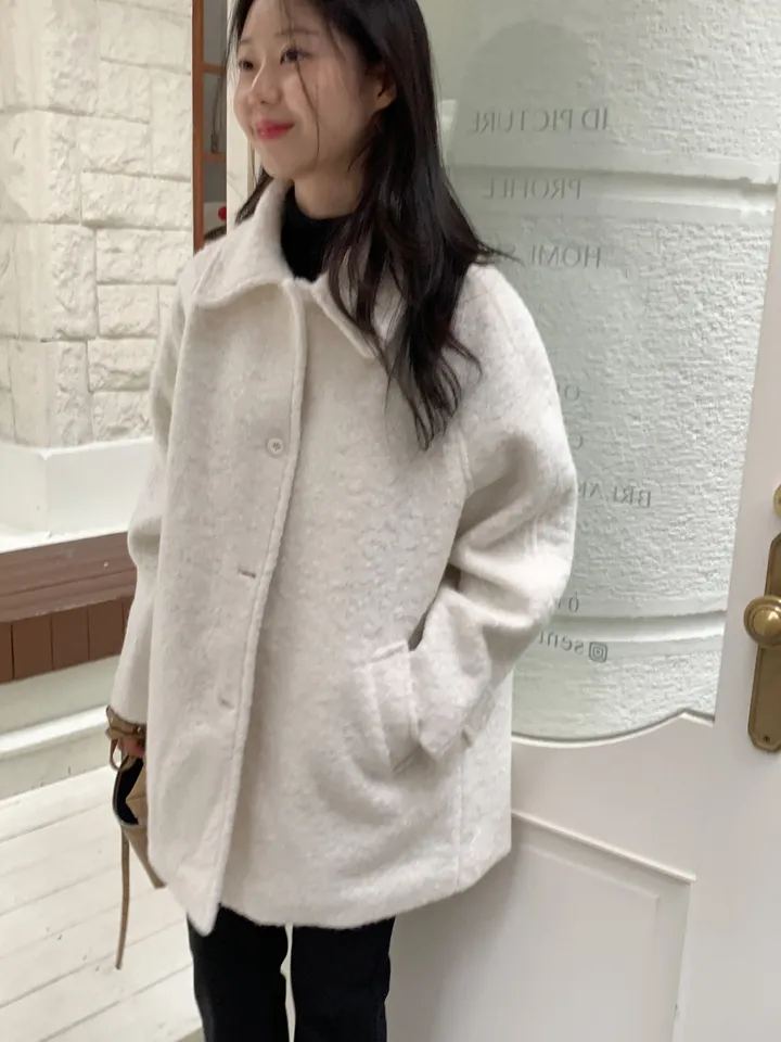 [안감누빔]테이퍼 부클 하프코트*베이지 당일발송 상세 이미지 50