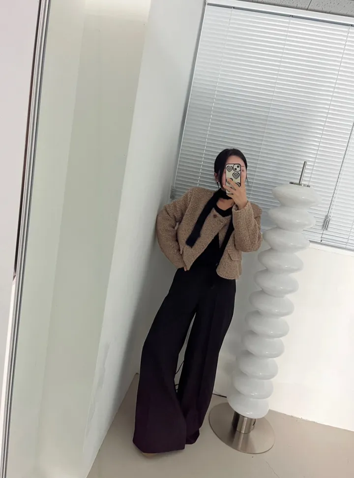 [로웰샵] 힐르 여성 와이드 부츠컷 롱 슬랙스 상세 이미지 8