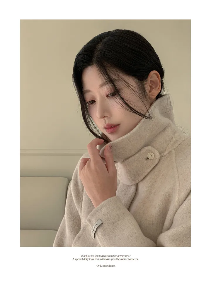 [자체제작/3천장돌파/S-L]마벨 프리미엄 히든단작 울 핸드메이드 하프 코트 상세 이미지 34