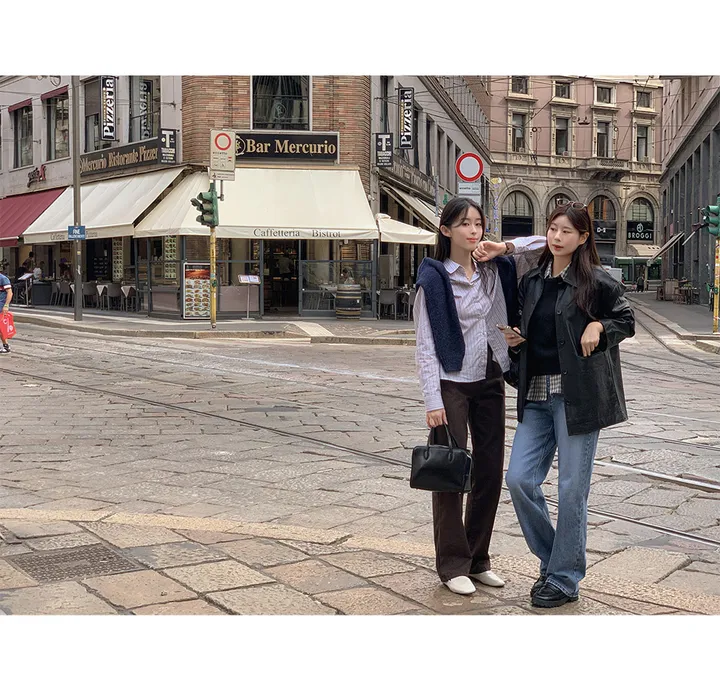 [자체제작/오늘출발/1만장돌파!]#봄🌷 바텐 오버핏 하프 레더 자켓 (데일리룩/개강룩/봄아우터/봄자켓/레더자켓/가죽자켓/루즈핏) 상세 이미지 149