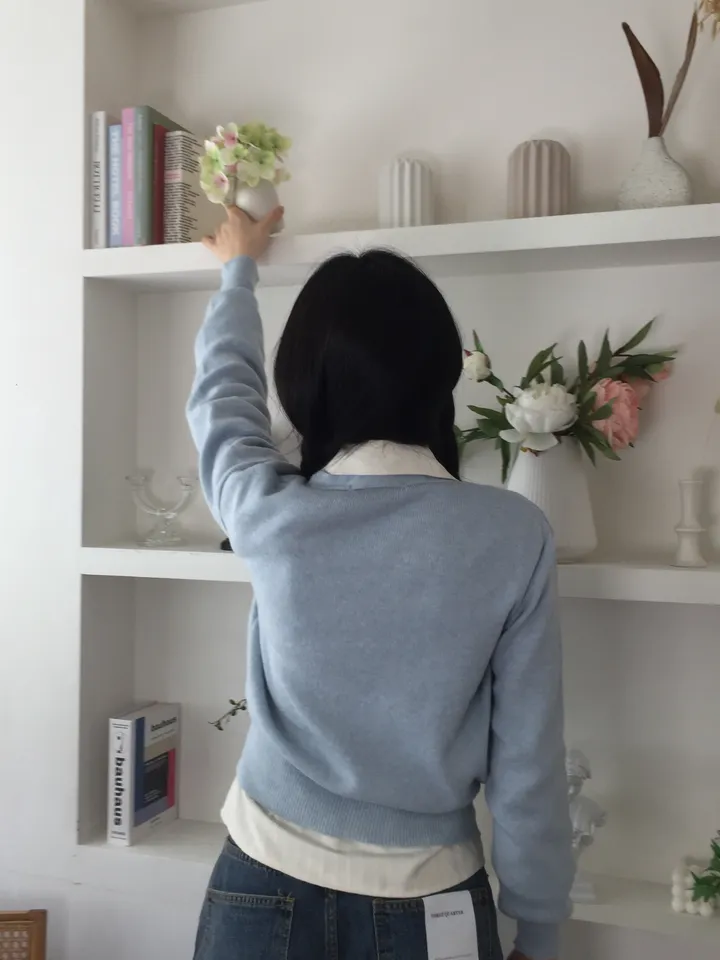 {✩봄 신상 / 넉넉 여리핏✩} 🌸팔뚝살 커버 맛집🌸 파스텔 니트 브이넥 가디건 상세 이미지 29