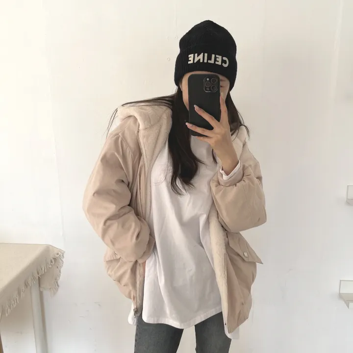 [특가세일/당일발송]양면착용 부들부들 부드러운 페이크퍼 보아털 후리스 밍크안감 아방핏 리버시블패딩 항공점퍼 후드점퍼 패딩점퍼 퍼자켓  3color 상세 이미지 16