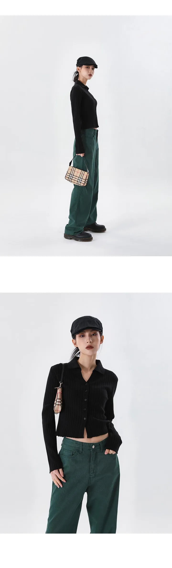 [6천개판매] 쥴런 헌팅캡 [모자 데일리 버튼 포인트 헤어악세사리 캐주얼] 상세 이미지 2