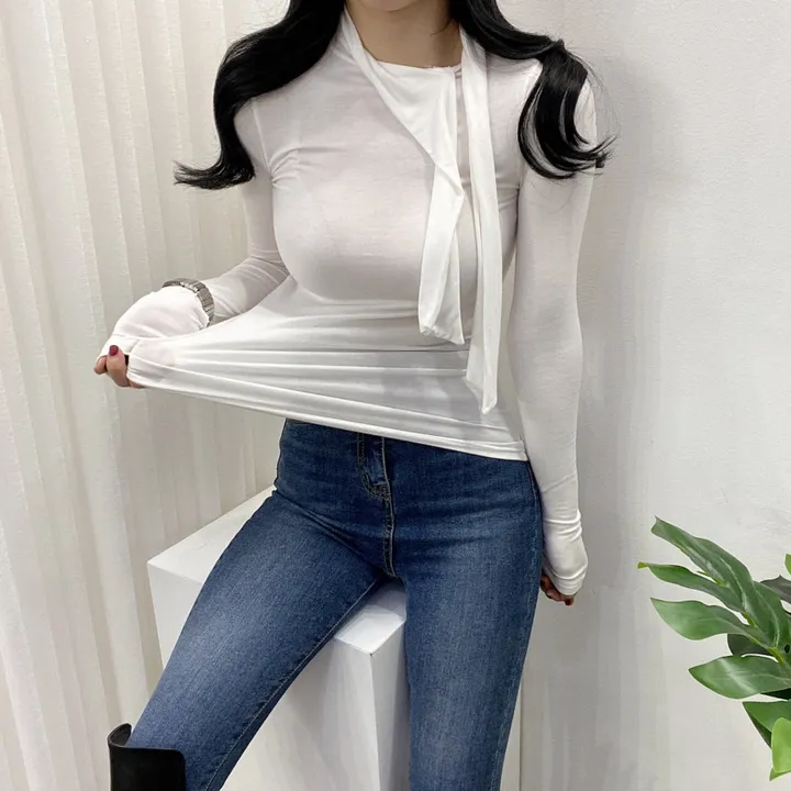 🚀당일발송🚀 [여성미가득] 럽럽 스카프 폴라 티셔츠 상세 이미지 18