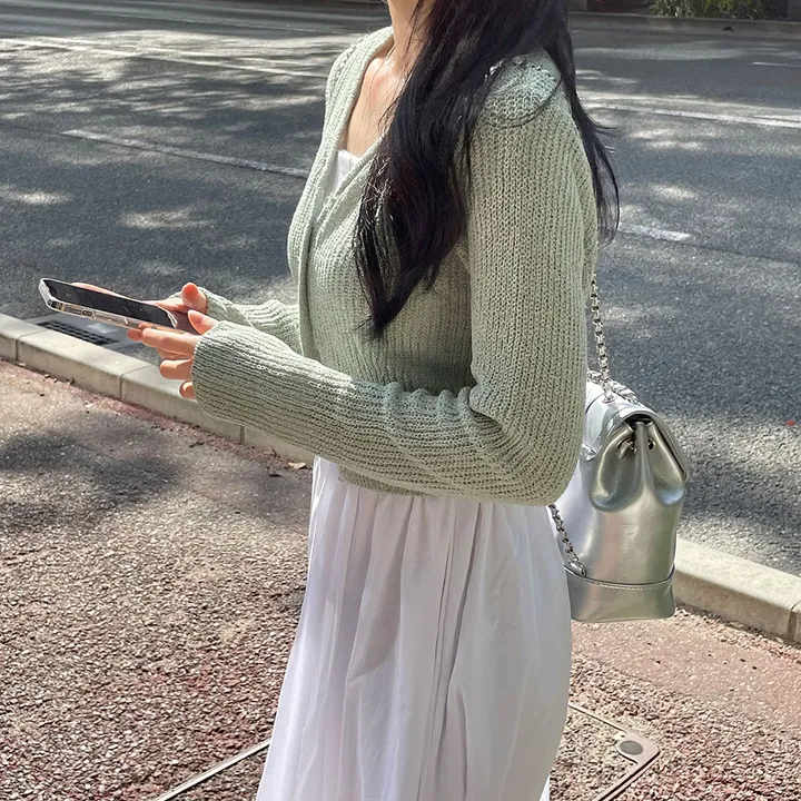[여름까지 쭉~] 잘록허리 컬러테라피 긴팔 브이넥 가디건 상세 이미지 7
