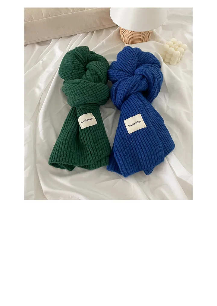 [당일출고❤️남녀공용] 데일리 숏 니트 머플러 무지 골지 커플 목도리 7color 상세 이미지 13