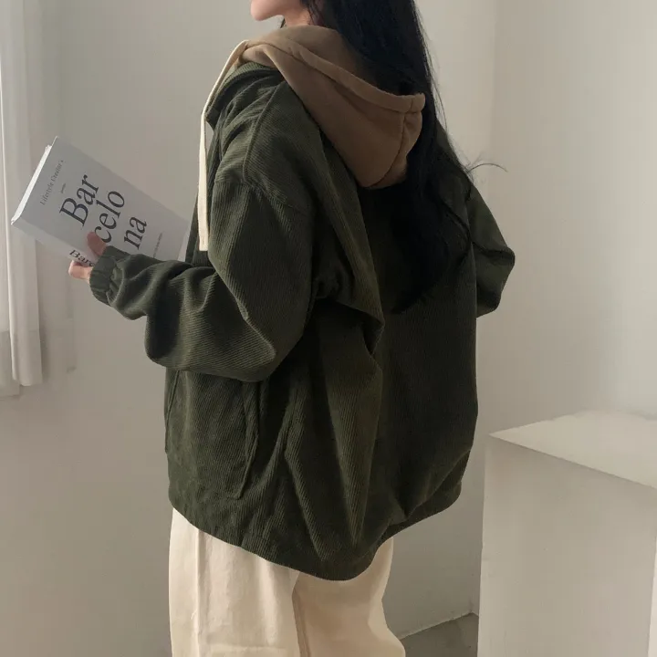 [예쁨보장✨/일체형] 코듀로이 골덴 후드집업, 점퍼자켓 - 3color 상세 이미지 11