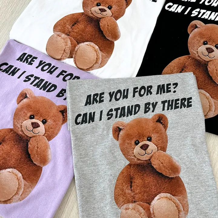 [국내/부드러운] 베어🐻 프린팅 반팔 롱 원피스 - 4color 상세 이미지 10