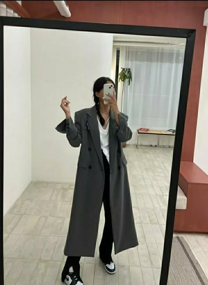 [어깨패드] 패치 더블 롱코트 상세 이미지 3