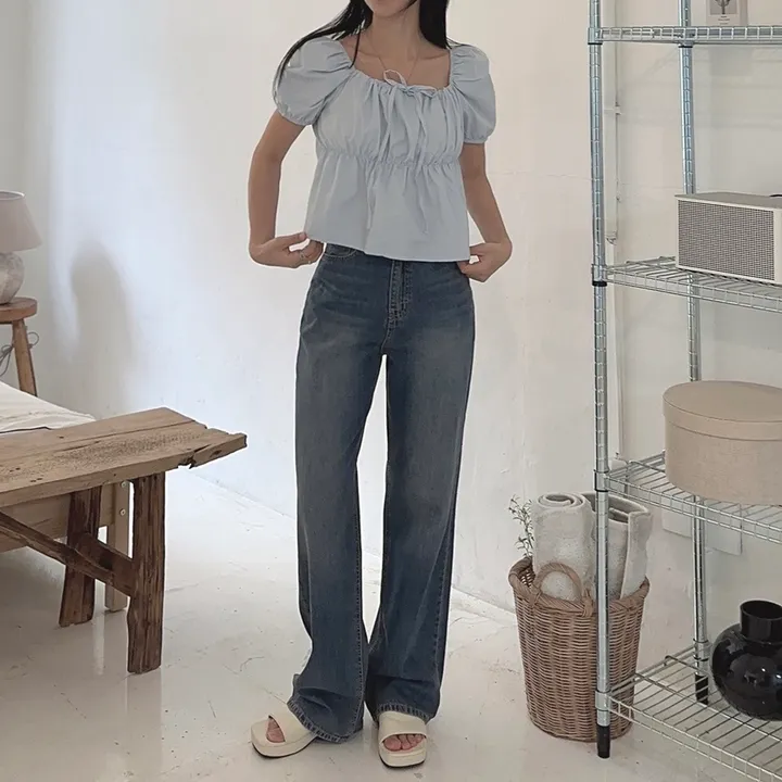 [당일출고] #누적10만장 썸머ver [MADE] 블림진 오버핏 딥 브러쉬 롱 와이드 데님 팬츠 (기장선택) 상세 이미지 53