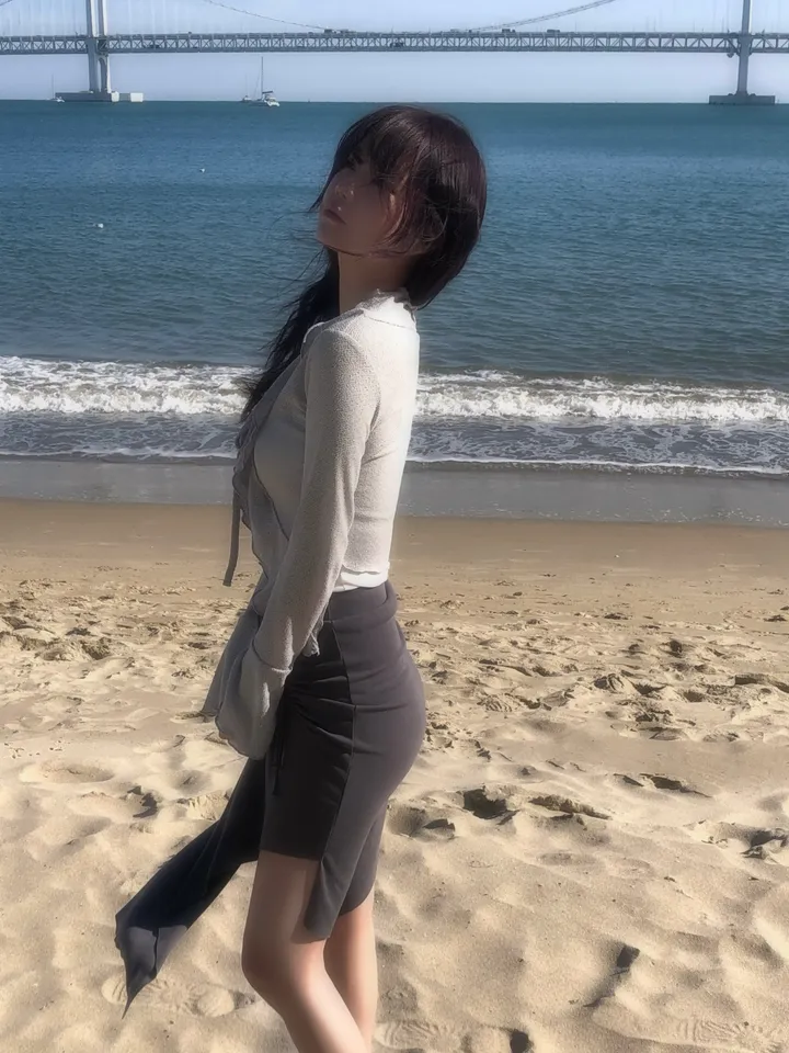 [핀터레스트룩🌿/당일출고🤍] 4color 프릴 레이스 리본 가디건 볼레로 봄옷 발레코어 슬림 세미크롭 시스루 바다 여행룩 벚꽃 상세 이미지 9