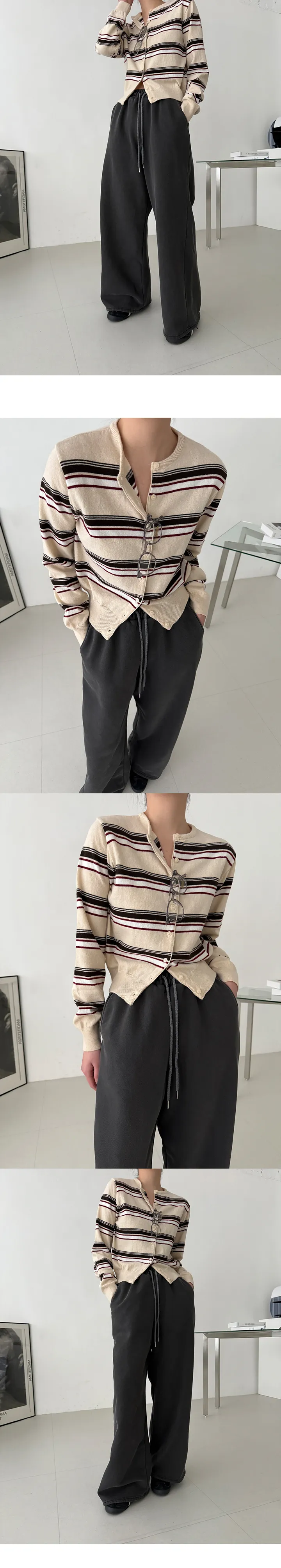 [봄 가디건🌸] 테이버 스트라이프 울 가디건 상세 이미지 19