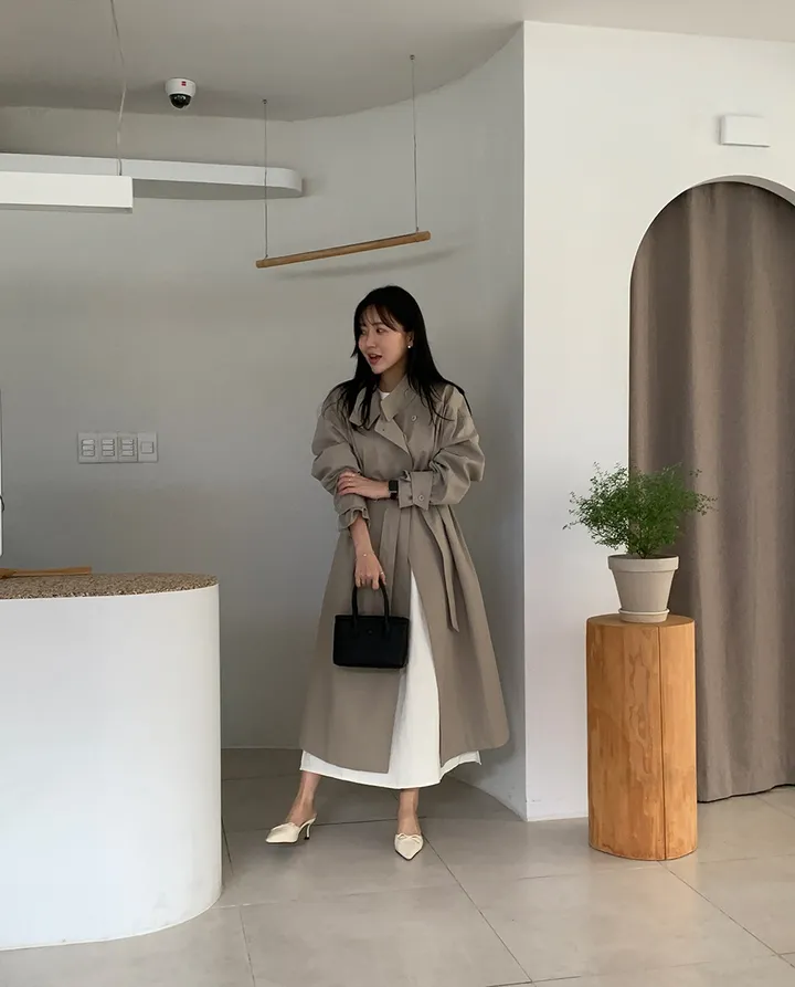 쇼룸 루프백 더블 트렌치 코트 상세 이미지 36