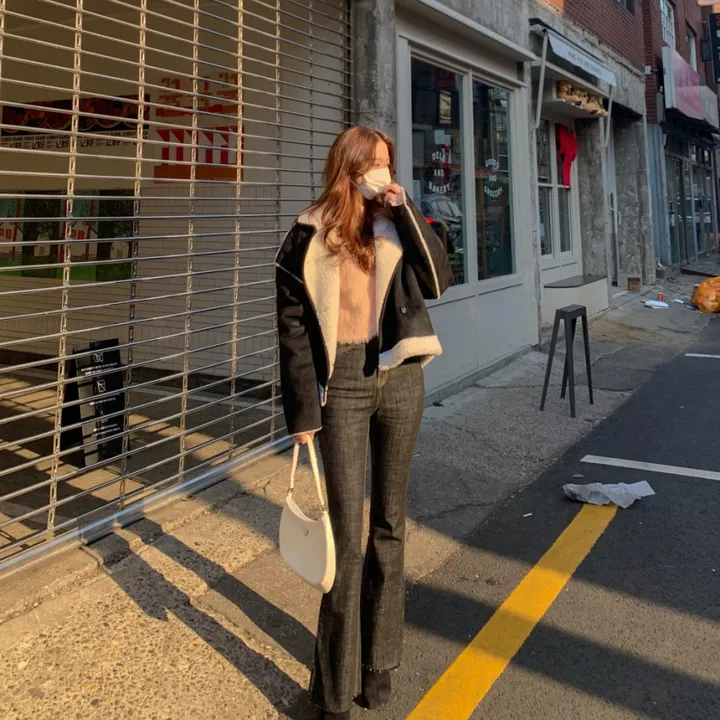 [심쿵핏/털빠짐X] 따뜻 도톰 파스텔 루즈핏 앙고라 모헤어 크롭 브이넥 벌룬 소매 깃털 퍼 니트 가디건 상세 이미지 47