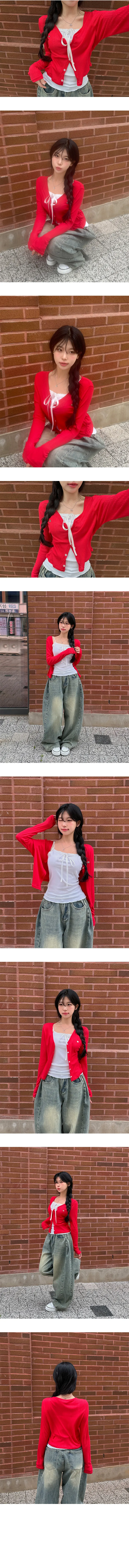 *묶음할인[펜던트Point/자외선차단☀] 봄부터 여름까지! 베이 브이넥 긴팔 가디건 상세 이미지 9