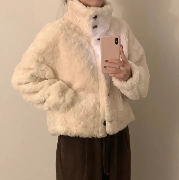 [문의폭주🐻] 베어 버튼 뽀글이 퍼 숏코트 자켓 / 누빔 코트 자켓 - 3color 상세 이미지 23