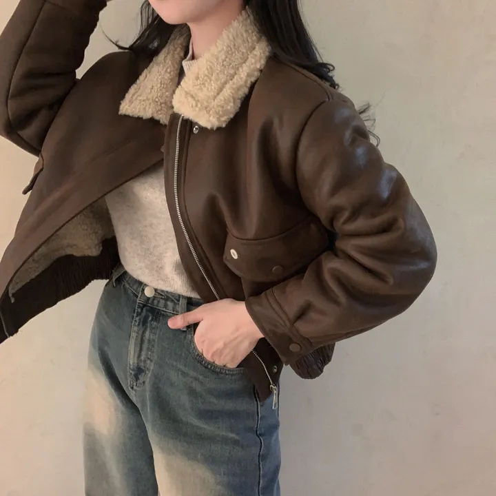 [양털안감🖤/겨울무스탕]고급빈티지무드, 소프트 스웨이드 양털 무스탕 점퍼 자켓 상세 이미지 45