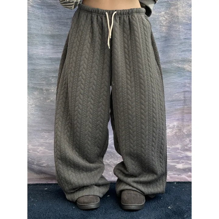 누빔🌡️[UNISEX/소장추천!]퀼트 블랭킷 웜업 케이블 포인트 윈터 루즈 와이드 트레이닝 팬츠(4color/5-7일 여유주문) 상세 이미지 78