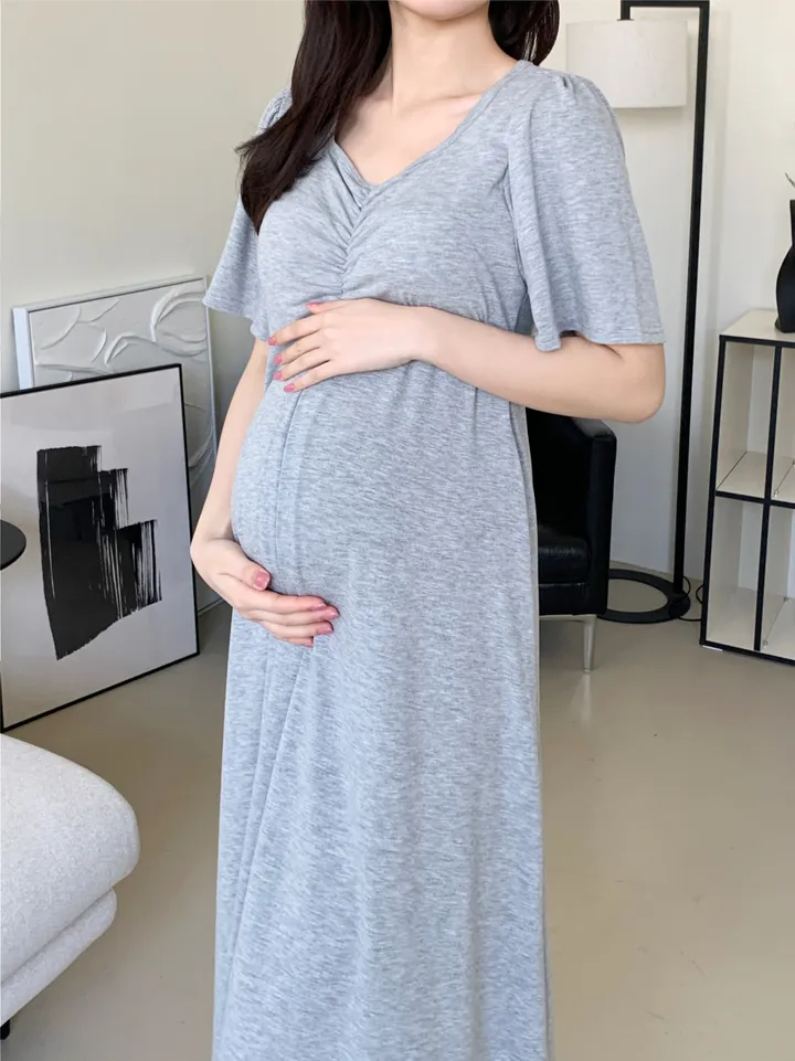 자체제작 세실리아 캡내장 반팔 임산부원피스 상세 이미지 34