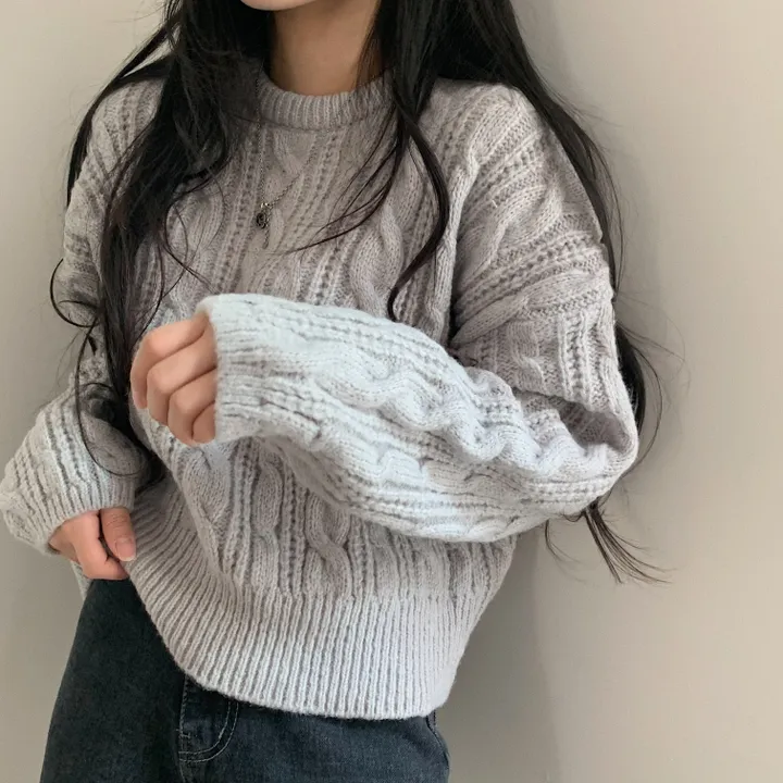[재진행/부드러워요] 부담없는 반크롭, 꽈배기 니트;6col 상세 이미지 7