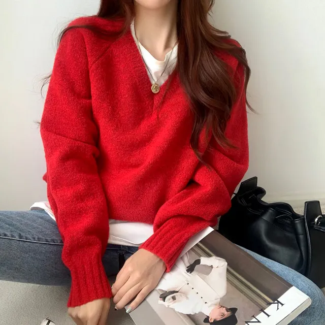 [ 무조건 소장 추천! 인기만점 ] 데일리 루즈핏 V넥 니트 상세 이미지 52
