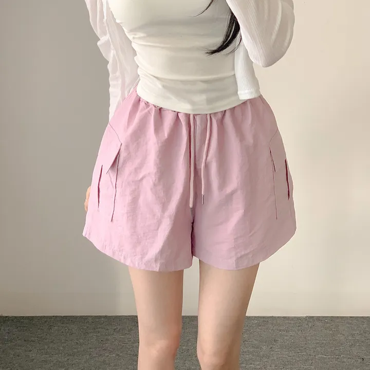 아이스 카고 아노락 밴딩 반바지 - 4color (바스락/숏팬츠/포켓/스트링/트레이닝) 상세 이미지 14