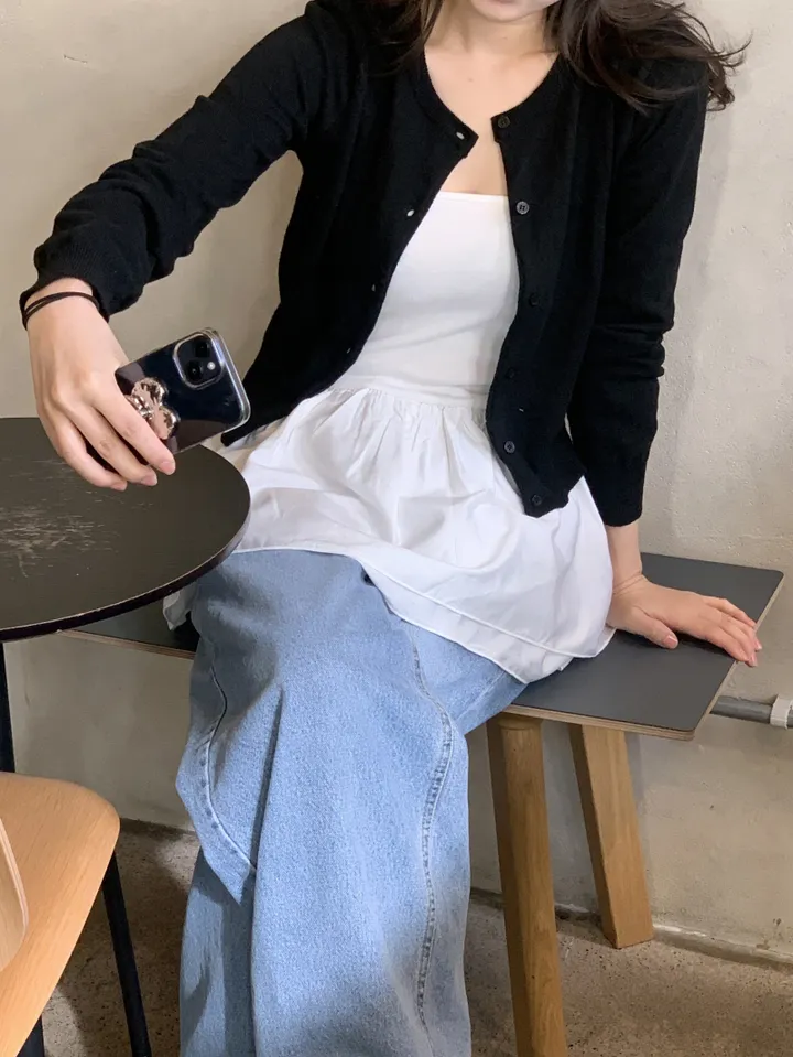 [컬러추가/잘록핏] 유닛 베이직 가디건 상세 이미지 18