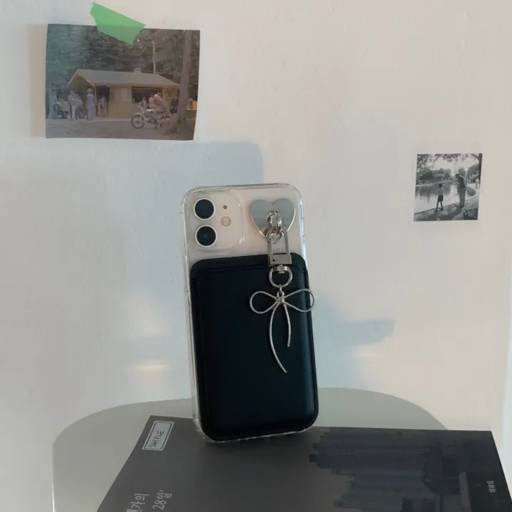 [리뷰최고🎀/풀세트] 발레코어 실버 메탈 리본 맥세이프 하드 케이스 세트 Ballet silver metal ribbon mac safe case set 상세 이미지 25