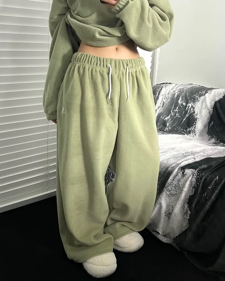 [주문폭주🔥1800장돌파🙏🏻]제로 후리스 롱와이드 팬츠👖[6color/세트가능][후리스팬츠/롱팬츠/트레이닝/후리스/와이드팬츠/츄리닝] 상세 이미지 91