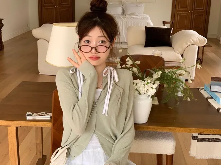 [살안타템/여름까지 쭉🤍]버프리 여리 잘록핏 데일리 버튼 니트 가디건 5color 상세 이미지 28
