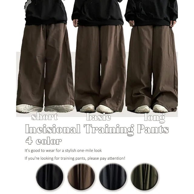 누적1만장🤍[3단기장] [S~3XL]웬즈사이드절개밴딩와이드팬츠 (4color) 밑단스트링! 상세 이미지 2